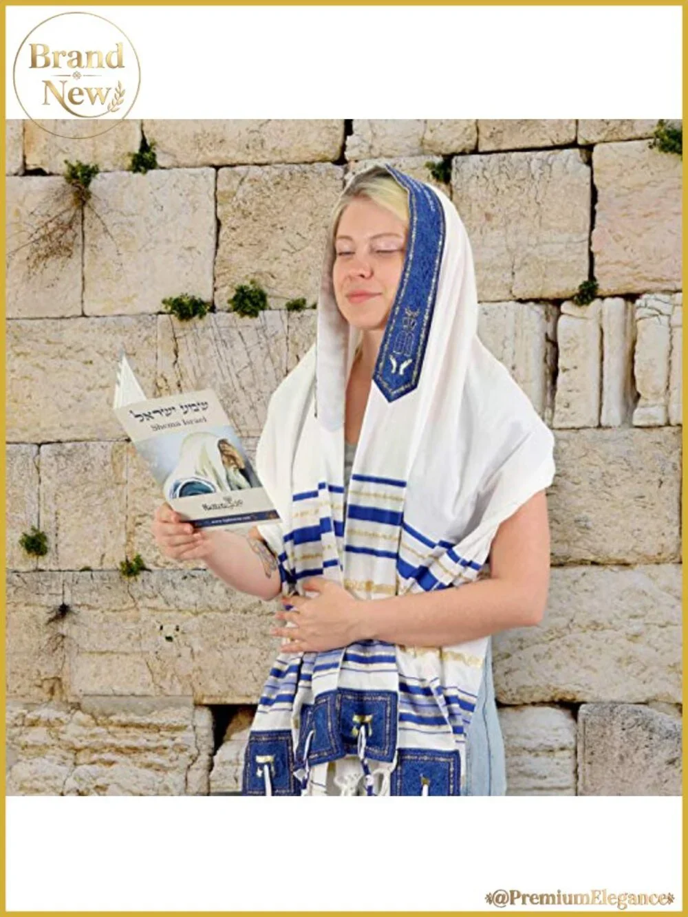 Tallit Prayer Shawl Cotton XL 72x36 Inches from Israel